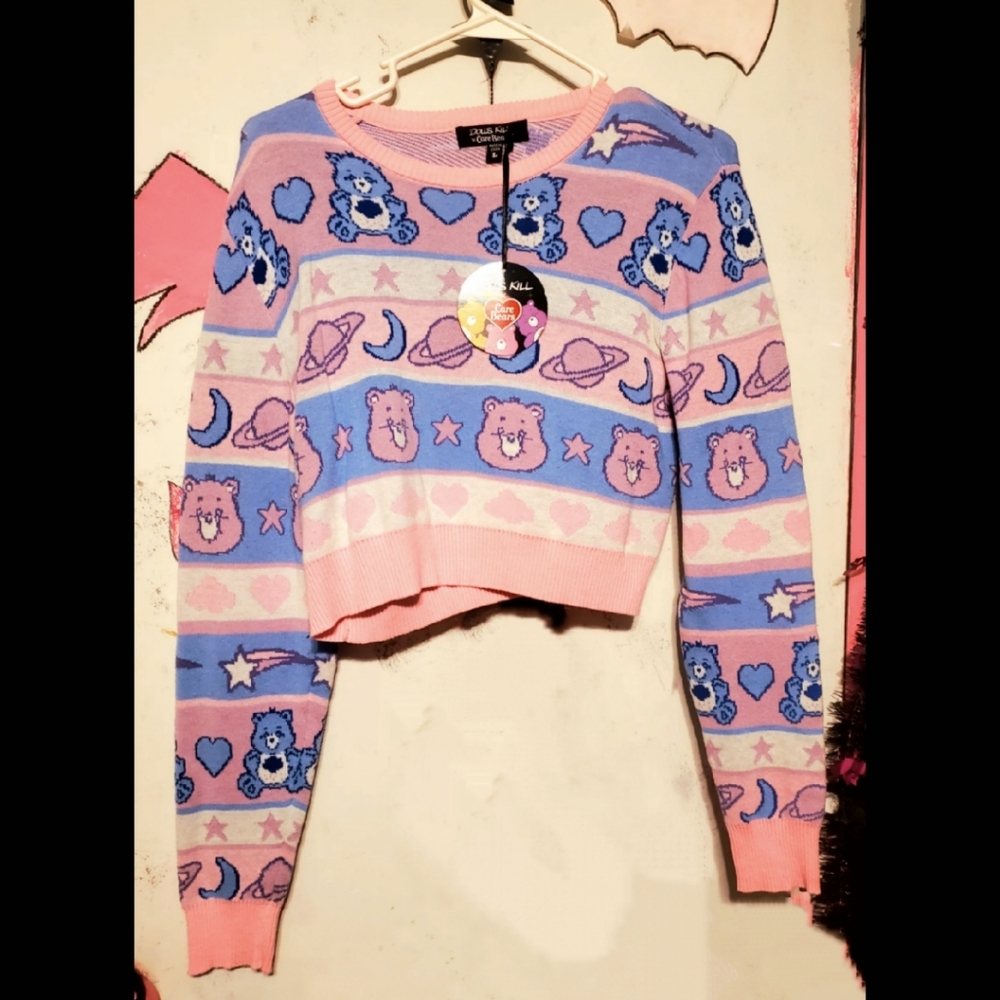 Dolls Kill Care Bears Crop Sweater Kawaii Hot Topic Sugar Thrillz Box Lunch